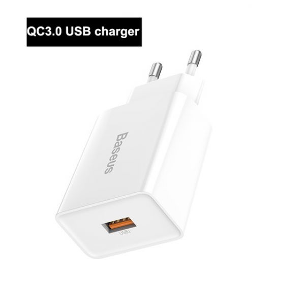 Зарядное Baseus Quick charger USB 18W EU white