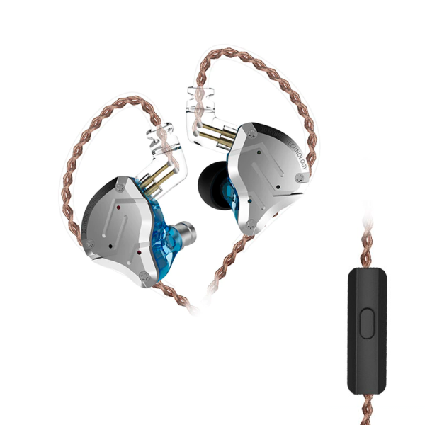 Наушники KZ ZS10 Pro с микрофоном blue